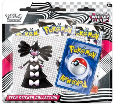 White Flare Tech Sticker - 3 Pack Blister